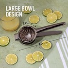 Lemon Squeezer Stainless Steel  Heavy Duty Manual Citrus Press Juicer - Black