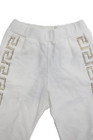 Versace Womens Cotton Bedazzled Jogger Pants White Size 4