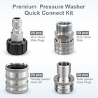 8pcs Pressure Washer Quick Connect Kit  M22 To 3 8 Quick Disconnect  3 4 To Q   