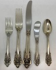 Wallace Grande Baroque Sterling Silver Flatware 5pc Setting For 8 No Monogram 48