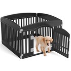 Edx Plastic Dog Playpen W lockable Door non-slip Bottom For Small Medium Pet Dog