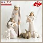 6pcs Willow Tree Nativity Figures Set Statue Hand Painted Decor Christmas Gift    