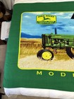 Vtg John Deere Fleece Throw Blanket 49x70 Tractor Model 40 Double Fleece Farming