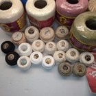 Mixed Lot Of 33 Crochet Thread Balls Spools Dmc Tatting Coton Perle Cebelia