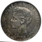 Puerto Rico 1 Peso 1895 Pgv Silver Icg Ef45 Details  alfonso Xiii 