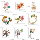 Rhinestone Crystal Pearl Flower Brooch Pin Wedding Bridal Bouquet Jewelry Gift