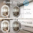 20 X 32 Inch Oval Vanity Mirror With Lights 3 Color Smart Memory Touch Contro   