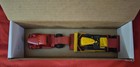 Vintage Tootsietoy Diecast Lowboy Truck Trailer W  Cat D6 Bulldozer Hauler