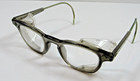 Vintage Bouton Safety Glasses Eyeglass Frames Gray Green  Side Shields 6 1 2 A20