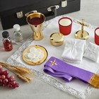 Brass Mass Kit Communion Set In Hard Travel Case Churches Or Sanctuaries 14 In