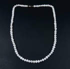 Vintage Solid 14k Yellow Gold Clasp Cultured Pearl Beaded Necklace  18   18 5g