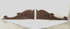 Pair Of 11    French Antique Hand Carved Detailed Solid Walnut Corbels Or Brackets
