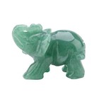 Jade Carved Elephant 2inch Stone Decorative Statue Jade Carved Elephant Cryst   