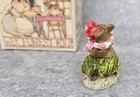 Vtg Retired Wee Forest Folk Wff Aloha Mouse In Box Free Us Shipping
