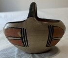 Vintage 1928 Santo Domingo Pueblo Pottery Handled Polychrome Basket Kewa 6 