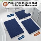 Yimobra U Shaped Toilet Rug 24x20  Washable Non-slip Plush Contour Bath Mat
