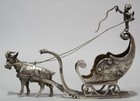 German 800 Silver Goat   Cherub Sled Salt Cellar