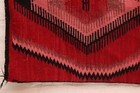 Antique Navajo Red Transitional Rug Native American Indian Weaving 41x20 Textile