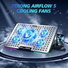 Laptop Cooling Pad  Laptop Cooler Gaming 5 Quiet Fans With Large Metal Plate    