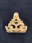 Vintage  Ornate Brass  Dollhouse  Miniature  Desk  Letter  Holder--napkin Holder