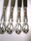 Vintage Set Of 4 Gorham Sterling Silver Melrose Dinner Knives 1948 Design