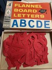 Vintage 1950   s Milton Bradley Felt Letters Original Boxes Upper lower Case