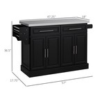 Rolling Stainless Steel Counter Kitchen Cart Storage Cabinet W  Drawers   Rack