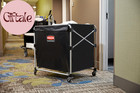   Collapsible X Cart  Black  Steel 8 Bushel Bin  Commercial Laundry Cart With Wh