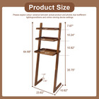 Solid Wood Over The Toilet Storage Shelf 3-tier Freestanding Wood Rack Bathroom