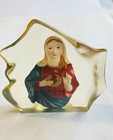Lucite Catholic Figurine Decorative Vintage Holy Mary 4   x 4    Encased Religious