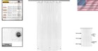 48  Clear Waterproof Peva Shower Curtain Liner With 3 Magnets     Elegant Design