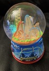 Vintage Cedar Point Roller Coaster Amusement Park Glass Snowglobe Ohio Souvenir