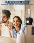 Toothpaste Dispenser   Toothbrush Holder Set W  2 Cups     Bathroom Organizer