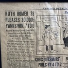Babe Ruth 1920 Newspaper 38th Home Run Yankees Chicago Herald Examiner Framed