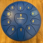 The Deep Tone Balmy Drum 11 Tones 10 Inch Blue Steel Tongue Drum W  Drumsticks