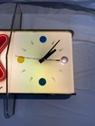 1957 Miller High Life Beer Lighted Wall Clock  Fin wing Intact  Works  Vintage