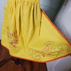 Handmade Half Apron Yellow Flower Bird Butterfly Pocket Cottage Farmcore Vintage