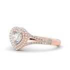 925 Sterling Silver 2 Ct Heart Cut Real Gra Moissanite Engagement Wedding Ring