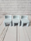 Little Tykes Dollhouse Furniture Kitchen Oven Chairs Lot Of 5 Vintage Toys