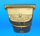 Antique Standard No  2 Mailbox Heavy Metal Cast Iron  Painted Gold