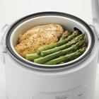 Aroma Rice Cooker White Digital Control Panel Cool-touch Steamer Timer Keep Warm