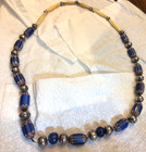 Old Pawn Navajo Sterling Stampwork Bench Beads And Chevron Trade Beads
