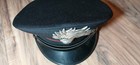 Vintage Italian Carabinieri Officer Visor Hat Confezioni Pas Black Red Trim