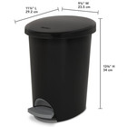 Small Bathroom Trash Can  2 6 Gallon Plastic Garbage Bucket Bin With Step Lid  B