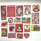 Vintage Style Valentine s Stickers Junk Journaling Collage Scrapbooking Cards