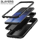 For Samsung Galaxy S8 Plus Hybrid Shockproof Rugged Case Cover   Tempered Glass