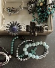 Junk Drawer Lot Misc Vintage And Current Necklace Bracelet Earrings Jewelry Box