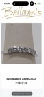 Bellman s 14k White Gold Round Diamond Three-stone Wedding Ring Set Size 4 5