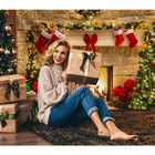 8x6ft Christmas Fireplace Theme Backdrop For Photography Tree Sock Decoration   