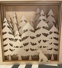 Shadow Box-forest   Dog  Layered  Unfinished Box-10   x10   x2    -great For Staining 